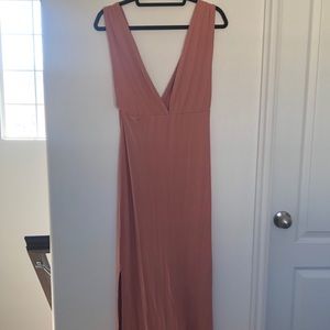 Mauve Maxi Dress with Side Slit